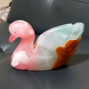 VINTAGE STONE/MARBLE FIGURE SWAM